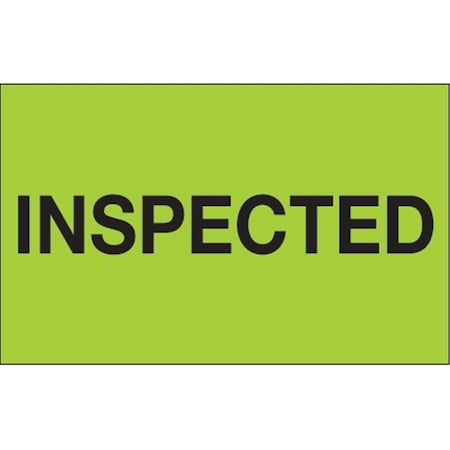 Bondad 1.25 x 2 in. - Inspected Fluorescent Green Labels BO3344838